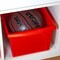 Storex Storage Bin, Polypropylene, Red, 3 PK 61452U06C - alternate 6